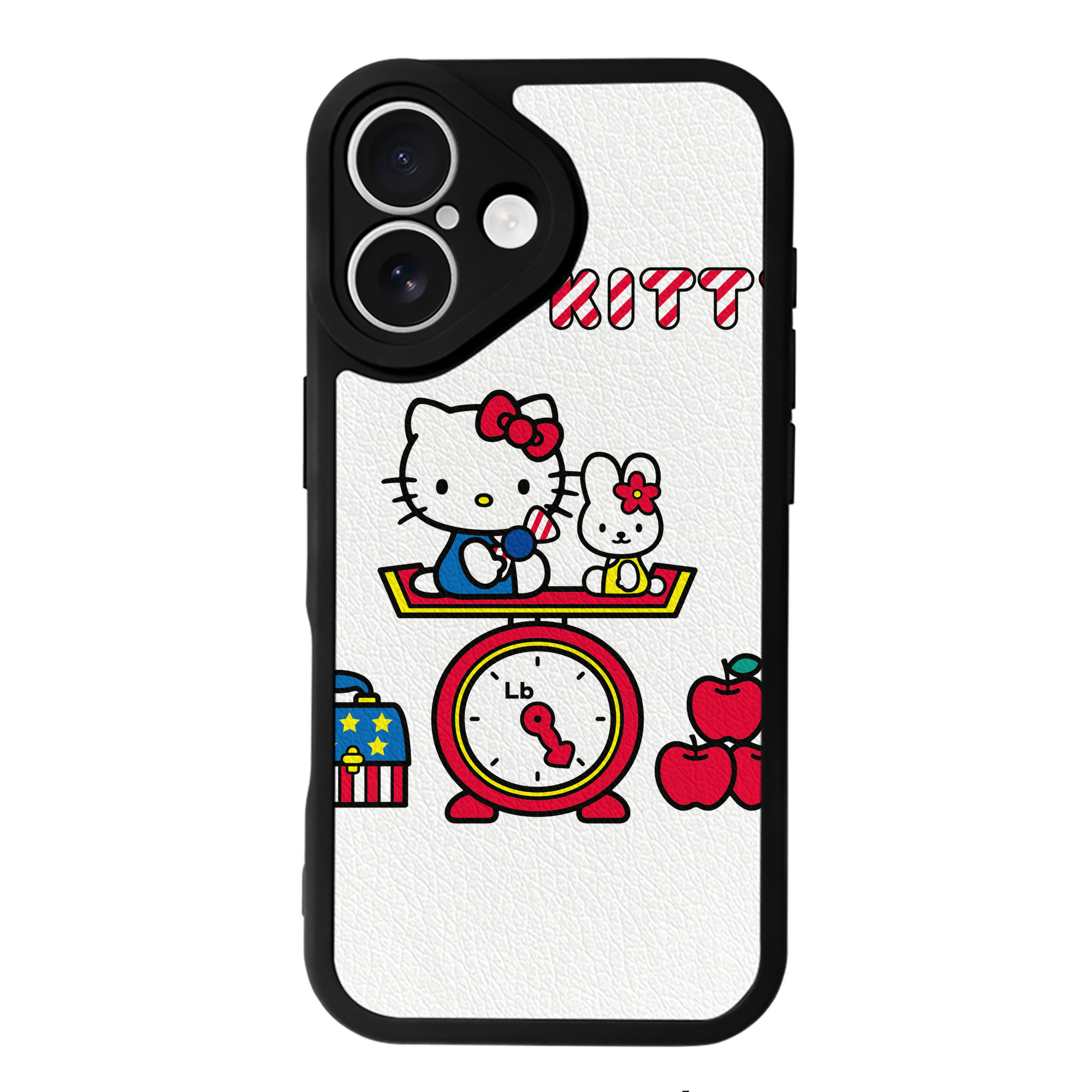（画像用） Hello Kitty ハローキティ 【iPhone 16シリーズ対応】シリコンスマホケース（レザー調） 材質：シリコン